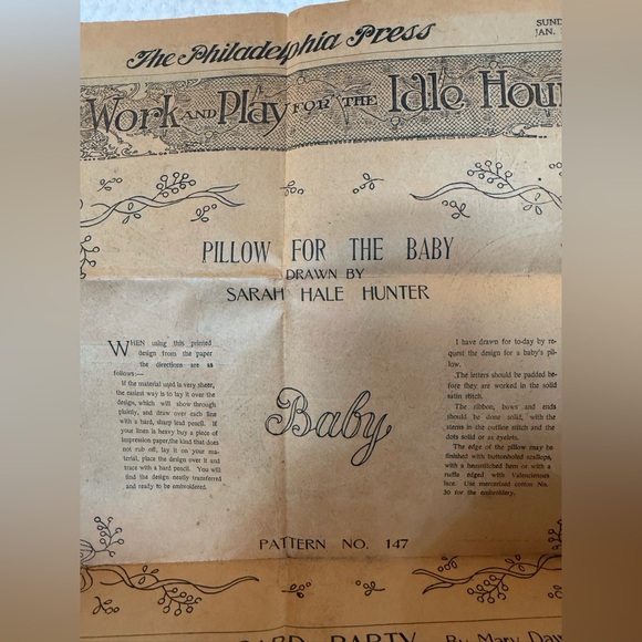 Antique Newspaper Page - 1/3/1909
Phila. Press - Work And Play For The Idle Hour - Picture 10 of 14